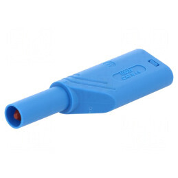 Conector banană 4mm 24A 1kVDC albastru 0,5-2,5mm² | Electronic-mag.ro | Componente Electronice