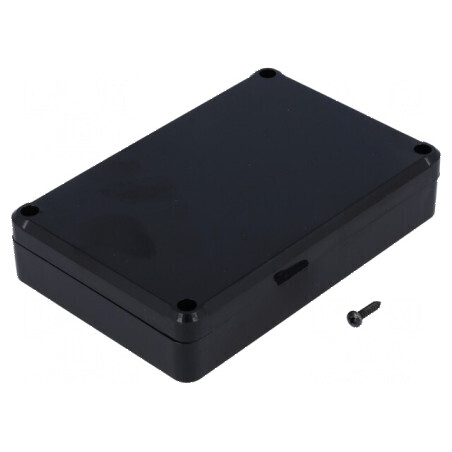 Carcasă universală ABS neagră 80mm x 120mm x 27,5mm | Electronic-mag.ro | Componente Electronice
