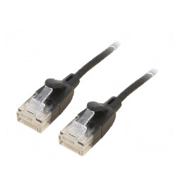Cablu patch U/UTP 6a OFC PVC negru 5m aurit 8 fire | Electronic-mag.ro | Componente Electronice