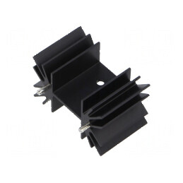 Radiator extrudat H TO218 TO220 TOP3 negru 25,4mm x 42mm | Electronic-mag.ro | Componente Electronice