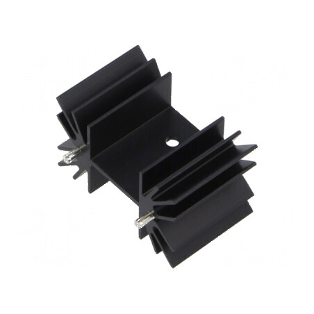 Radiator extrudat H TO218 TO220 TOP3 negru 25,4mm x 42mm | Electronic-mag.ro | Componente Electronice