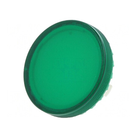 Lentilă transparentă verde pentru buton 22mm, plastic 84 | Electronic-mag.ro | Componente Electronice