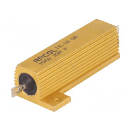 Rezistor bobinat 25Ω 50W cu radiator pentru lipit ±1% | Electronic-mag.ro | Componente Electronice