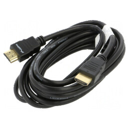 Cablu HDMI 1.4, 3m, negru, PVC, 30AWG, mufe ambele părţi | Electronic-mag.ro | Componente Electronice