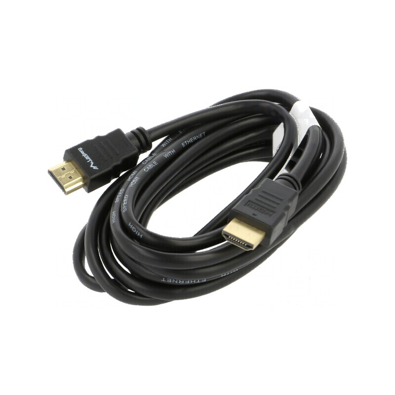 Cablu HDMI 1.4, 3m, negru, PVC, 30AWG, mufe ambele părţi | Electronic-mag.ro | Componente Electronice Cablu HDMI 1.4, 3m, negru, PVC, 30AWG, mufe ambele părţi | Electronic-mag.ro | Componente Electronice