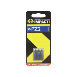Capăt şurubelniţă Pozidriv® PZ2 25mm 3buc. | Electronic-mag.ro | Componente Electronice