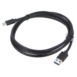 Cablu USB 3.1 A la C aurit 1,8m negru | Electronic-mag.ro | Componente Electronice