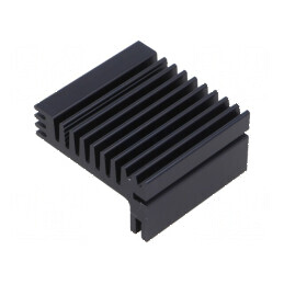 Radiator extrudat cu aripioare tranzistoare neagră, 50mm | Electronic-mag.ro | Componente Electronice