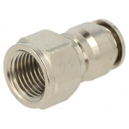 Racord push-in simplu alamă nichelată 1/4" - 0,99÷20bar | Electronic-mag.ro | Componente Electronice