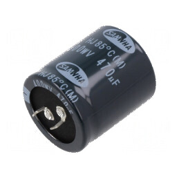 Condensator electrolitic SNAP-IN 470uF 400VDC Ø35x40mm ±20% | Electronic-mag.ro | Componente Electronice