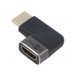 Adaptor HDMI 90° HDCP 2.2 Argintiu | Electronic-mag.ro | Componente Electronice
