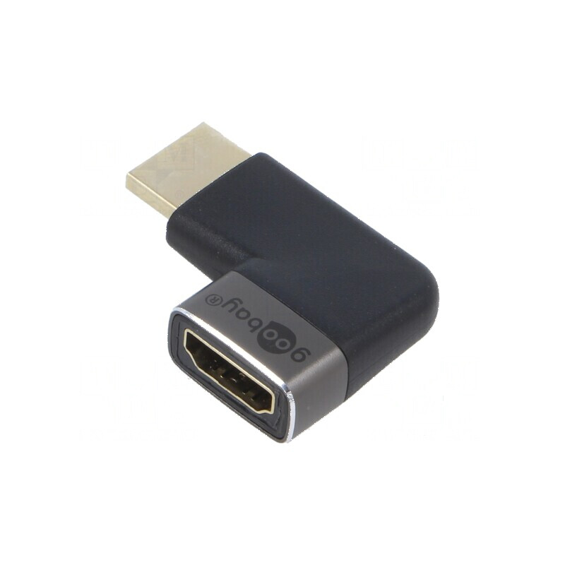 Adaptor HDMI 90° HDCP 2.2 Argintiu | Electronic-mag.ro | Componente Electronice