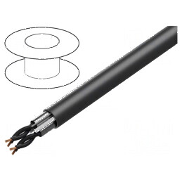 Cablu POWER 1000-YFR-TP-OS 4x2x0,75mm2 cu PVC negru | Electronic-mag.ro | Componente Electronice