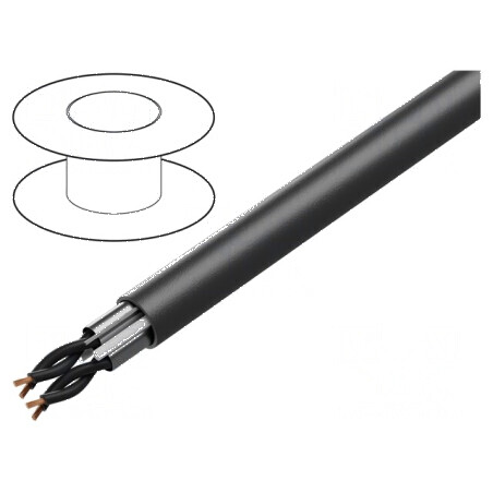 Cablu POWER 1000-YFR-TP-OS 4x2x0,75mm2 cu PVC negru | Electronic-mag.ro | Componente Electronice