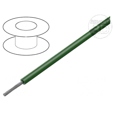 Cablu litat 22AWG TFE verde închis 300V 30m 100ft | Electronic-mag.ro | Componente Electronice