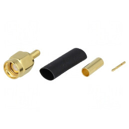 Conector SMA mufă tată drept 50Ω aurit pentru cablu PTFE | Electronic-mag.ro | Componente Electronice