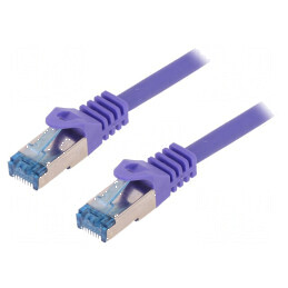 Cablu patch S/FTP 6a 2m LSZH violet 27AWG | Electronic-mag.ro | Componente Electronice