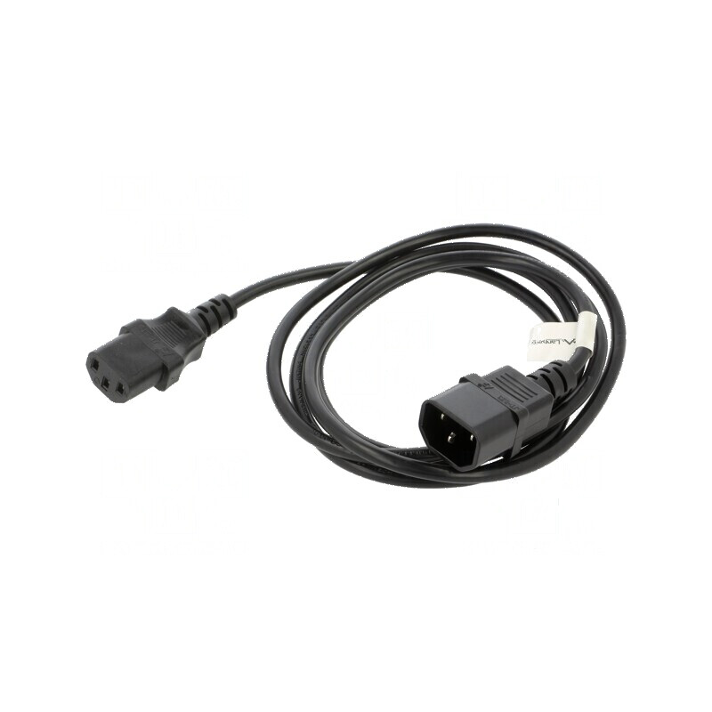 Cablu IEC C13 C14 1,8m negru PVC 1mm | Electronic-mag.ro | Componente Electronice