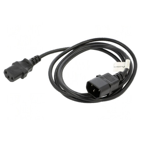 Cablu IEC C13 C14 1,8m negru PVC 1mm | Electronic-mag.ro | Componente Electronice