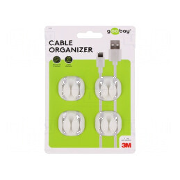 Set clipsuri tip P albe pentru prinderea cablurilor | Electronic-mag.ro | Componente Electronice