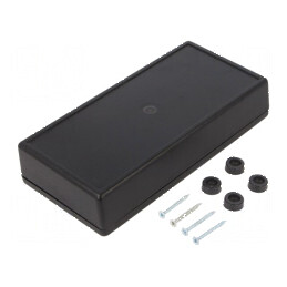Carcasă universală ABS neagră 84mm x 170mm x 36mm | Electronic-mag.ro | Componente Electronice