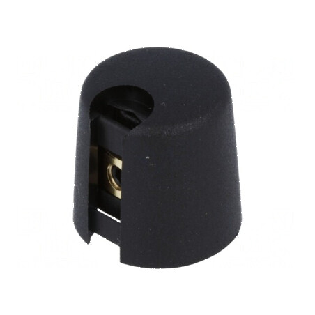 Buton rotativ plastic negru Ø6mm Ø16x16mm cu indicator | Electronic-mag.ro | Componente Electronice