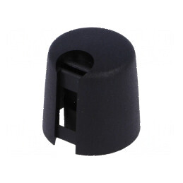 Buton rotativ plastic negru Ø6mm Ø16x16mm cu indicator | Electronic-mag.ro | Componente Electronice