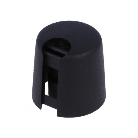 Buton rotativ plastic negru Ø6mm Ø16x16mm cu indicator | Electronic-mag.ro | Componente Electronice