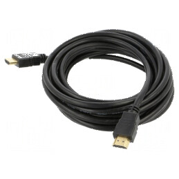 Cablu HDMI 1.4, 5m, negru, 30AWG, PVC, mufe ambele părţi | Electronic-mag.ro | Componente Electronice