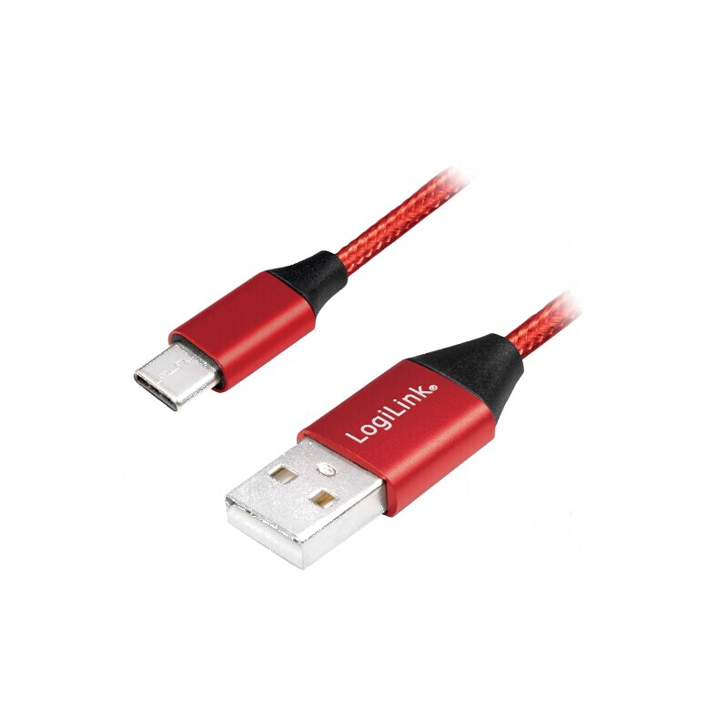 Cablu USB 2.0 A la C 0,3m roșu PVC textil | Electronic-mag.ro | Componente Electronice Cablu USB 2.0 A la C 0,3m roșu PVC textil | Electronic-mag.ro | Componente Electronice