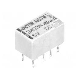 Releu electromagnetic DPDT 5VDC 2A 0,5A/125VAC | Electronic-mag.ro | Componente Electronice