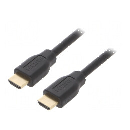 Cablu HDMI 2.0 HDCP, mufă HDMI ambele părți, 1m, negru | Electronic-mag.ro | Componente Electronice