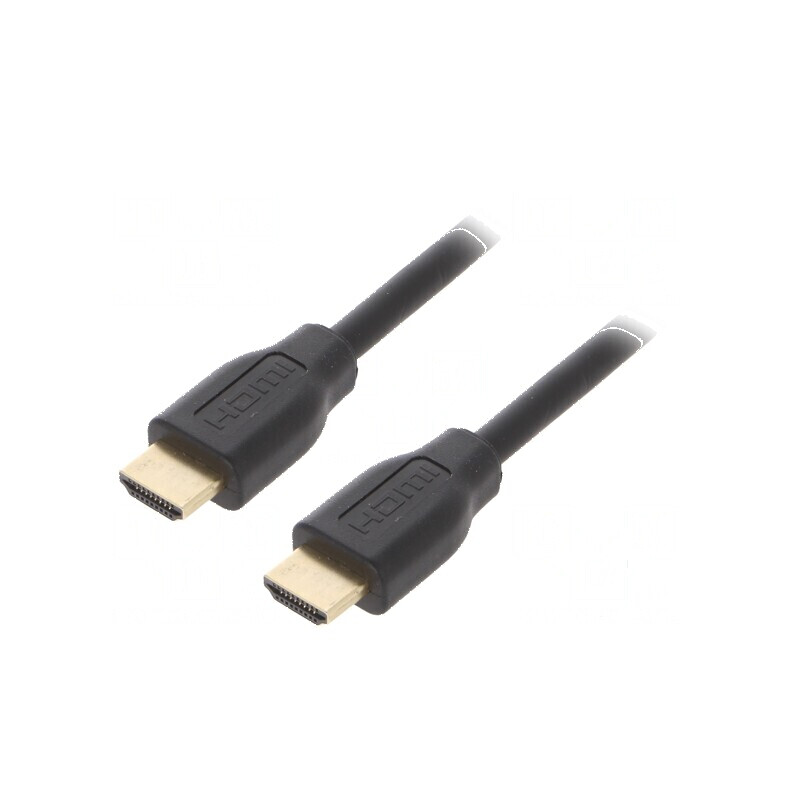 Cablu HDMI 2.0 HDCP, mufă HDMI ambele părți, 1m, negru | Electronic-mag.ro | Componente Electronice