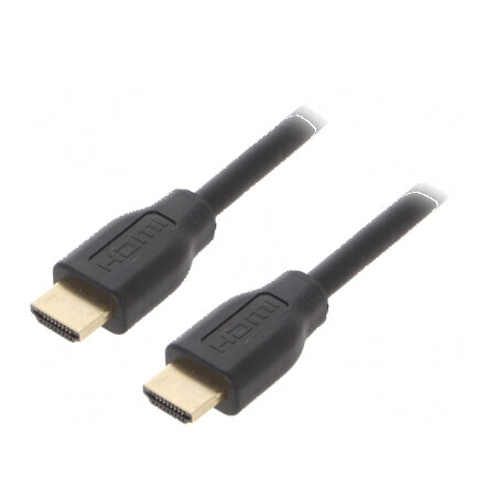 Cablu HDMI 2.0 HDCP, mufă HDMI ambele părți, 1m, negru | Electronic-mag.ro | Componente Electronice