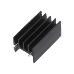 Radiator extrudat TO220 negru 16mm x 18,3mm x 32mm 12°C/W | Electronic-mag.ro | Componente Electronice