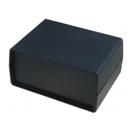 Carcasă polistiren neagră cu panou 110mm x 150mm x 70mm | Electronic-mag.ro | Componente Electronice