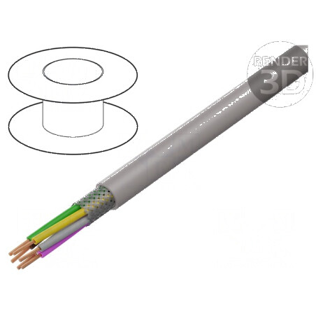 Cablu UNITRONIC® LiHCH 6x0,5mm² PO gri-bej 250V fără halogen | Electronic-mag.ro | Componente Electronice