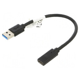 Cablu adaptor USB 3.1 A la C 0,15m nichelat | Electronic-mag.ro | Componente Electronice