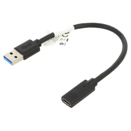 Cablu adaptor USB 3.1 A la C 0,15m nichelat | Electronic-mag.ro | Componente Electronice