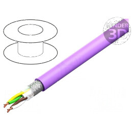 Cablu CAN bus 2x2x0,22mm2 Cu PVC violet 30V | Electronic-mag.ro | Componente Electronice