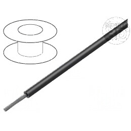 Cablu litat 22AWG TFE negru 300V 305m 1000ft cu Ecranare | Electronic-mag.ro | Componente Electronice