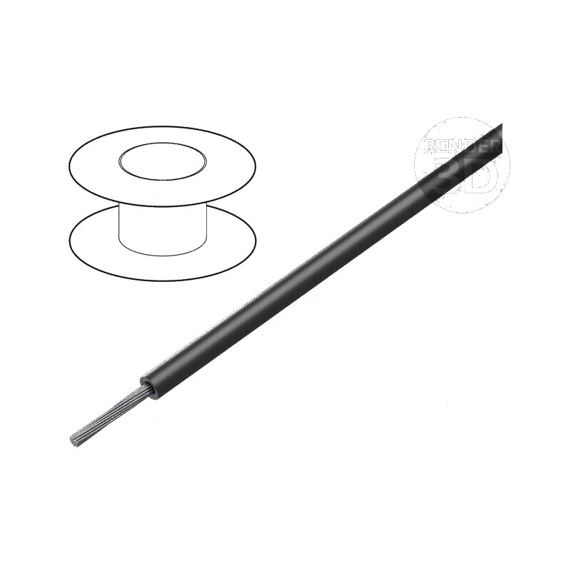 Cablu litat 22AWG TFE negru 300V 305m 1000ft cu Ecranare | Electronic-mag.ro | Componente Electronice