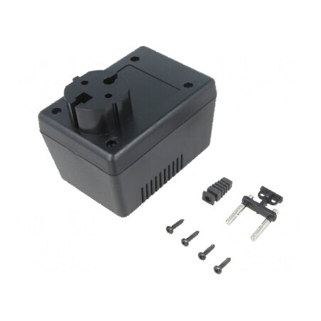 Carcasă alimentator cu împământare 65mm x 90mm x 57mm | Electronic-mag.ro | Componente Electronice
