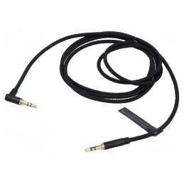 Cablu Jack 3,5mm textil, mufă unghiulară, 1,5m | Electronic-mag.ro | Componente Electronice