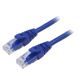 Patch cord U/UTP 6 litat Cu PVC albastru 3m 26AWG | Electronic-mag.ro | Componente Electronice