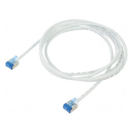 Patch cord U/FTP 6a 2m LSZH alb 32AWG placare aurit | Electronic-mag.ro | Componente Electronice
