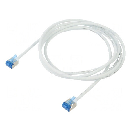 Patch cord U/FTP 6a 2m LSZH alb 32AWG placare aurit | Electronic-mag.ro | Componente Electronice