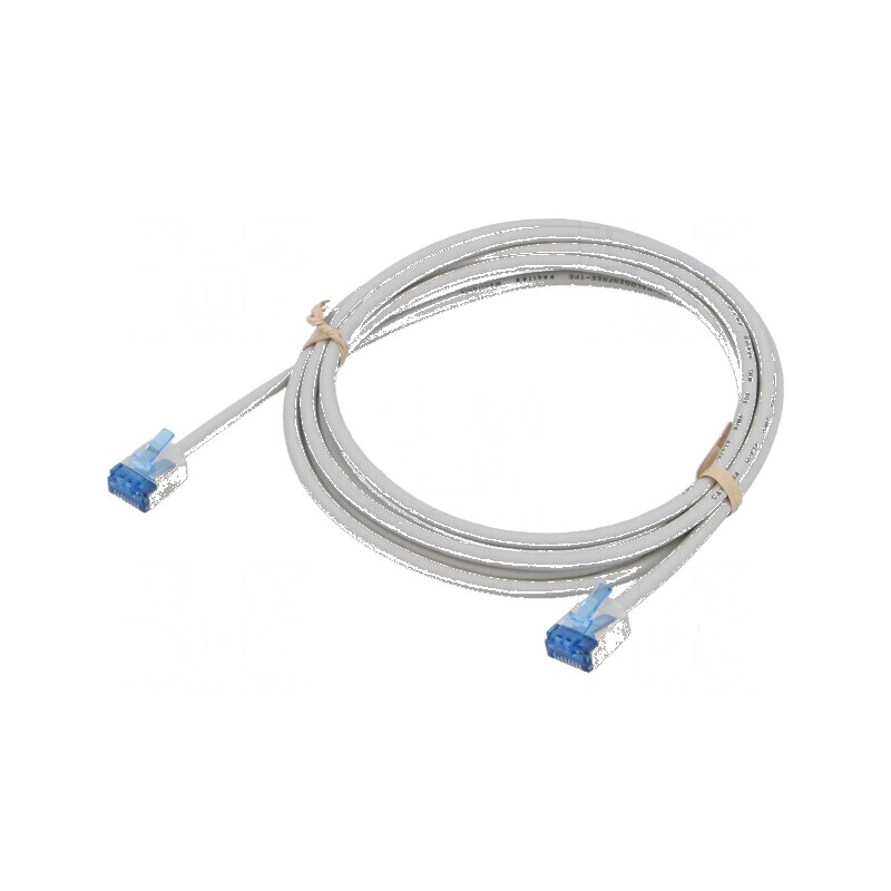 Cablul Patch U/FTP 6a 2m LSZH gri 32AWG aurit | Electronic-mag.ro | Componente Electronice