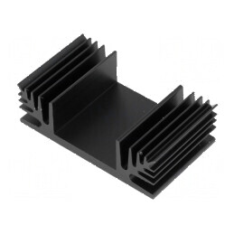 Radiator extrudat TO3 negru 37,5mm x 65mm x 20mm 3K/W | Electronic-mag.ro | Componente Electronice