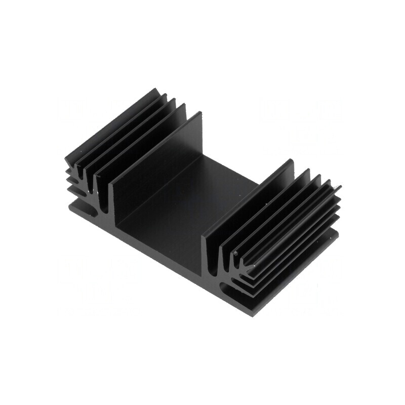 Radiator extrudat TO3 negru 37,5mm x 65mm x 20mm 3K/W | Electronic-mag.ro | Componente Electronice